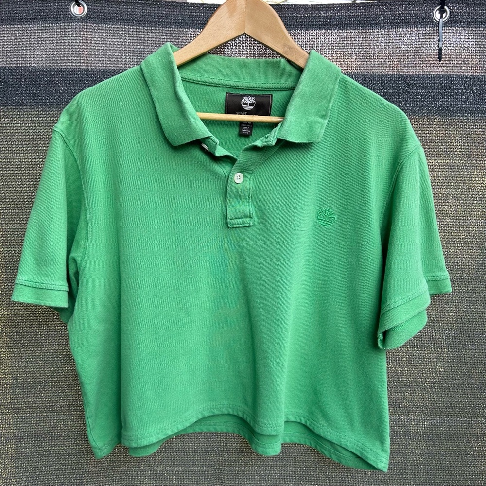Timberland cropped green Polo size XL